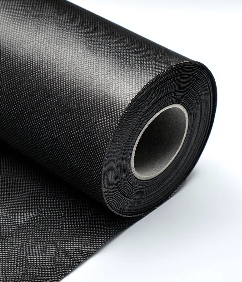Fibre reinforced polymer carbon fiber roll with protective backing for civil engineering and construction reinforcement